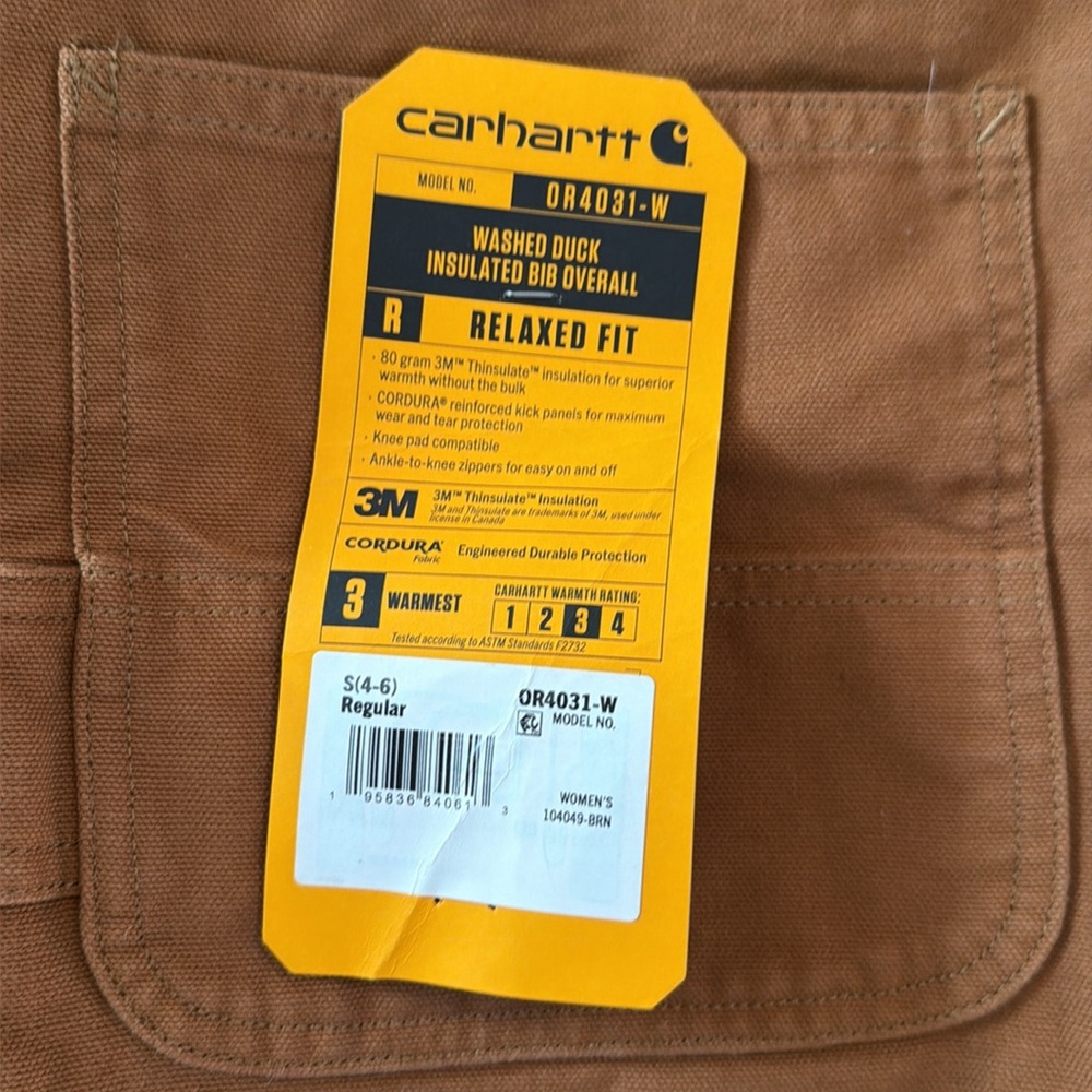 Carhartt Womens Insulated Relaxed Fit Bib Overalls - Picture 7 of 10
